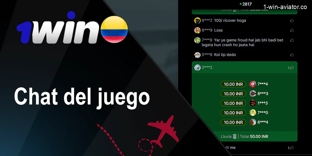 Chat en línea con jugadores de Aviator en 1Win Casino